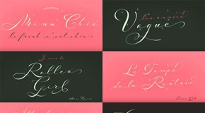 Mina Chic typeface from Resistenza.