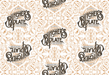 Butcher's Plate logo and pattern illustration by Martin Schmetzer, a designer and illustrator based in Stockholm, Sweden.