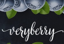 Veryberry Pro, a handwritten script font by Elena Genova with a unique character.