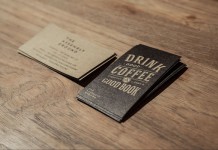 The vintage inspired business cards of the Assembly Store brand identity.
