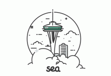 Seattle GIF - illustration by Kirk Wallace and animation by Latham Arnott.