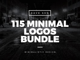 115 minimal logos bundle - 68% off!
