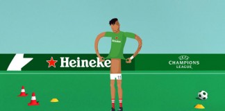 Heineken - UEFA Champions League animation created by Amsterdam based creative production studio PlusOne.