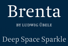 The Brenta font family by Ludwig Übele is a crisp serif typeface with open counters and well balanced proportions.