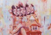 'No Place Like Home' - acrylic painting on canvas in the size of 100 cm x 100 cm.