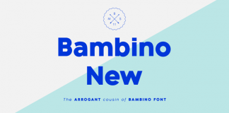 The Bambino New font family from Mindburger Studio is a geometric sans serif with humanist legibility.