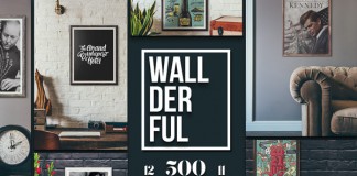 Wallderful frames mockups with 12 photos, 500 variations, and 11 frames.