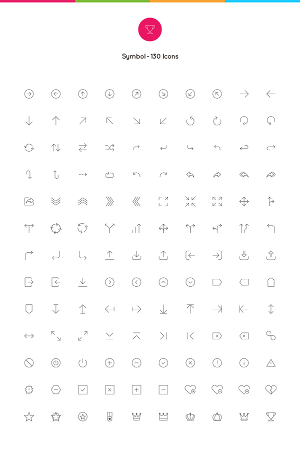 130 symbol icons.