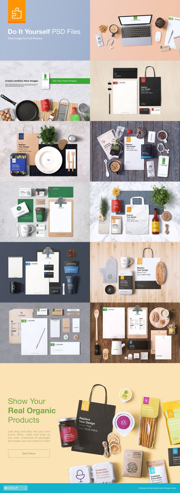 Download Coffee Branding and Packages MockUp