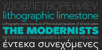 The Abrade font family is based on a geometric sans serif typeface with rational design choices.