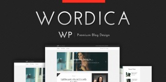 WordPress elegant blog theme from Wordica.