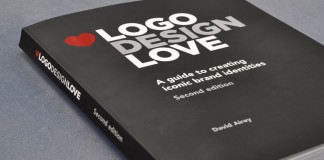 Logo Design Love by David Airey, the second edition of the paperback version with 240 pages. Publisher: Peachpit Press
