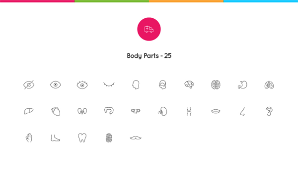 25 body parts.