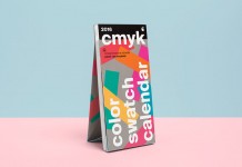 CMYK color swatch calendar 2016 created by German graphic and communication designer Peter von Freyhold.