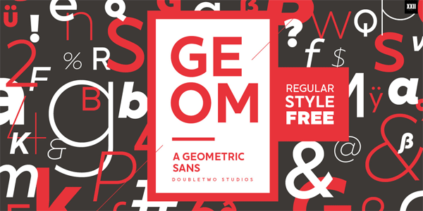 XXII Geom, a geometric sans serif font family by Lecter Johnson of Doubletwo Studios.