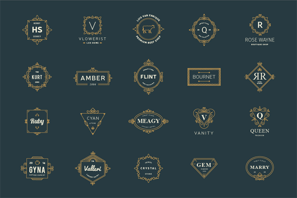 These graphics can be used for a variety of branding projects.
