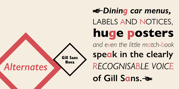The font family is also equipped with lots of alternates and extras.