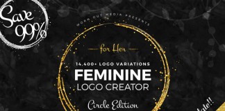 Feminine Logo Creator – The circle edition from Worn Out Media Co.
