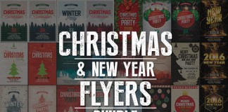 An extensive Christmas and New Year flyers bundle for graphic designers.