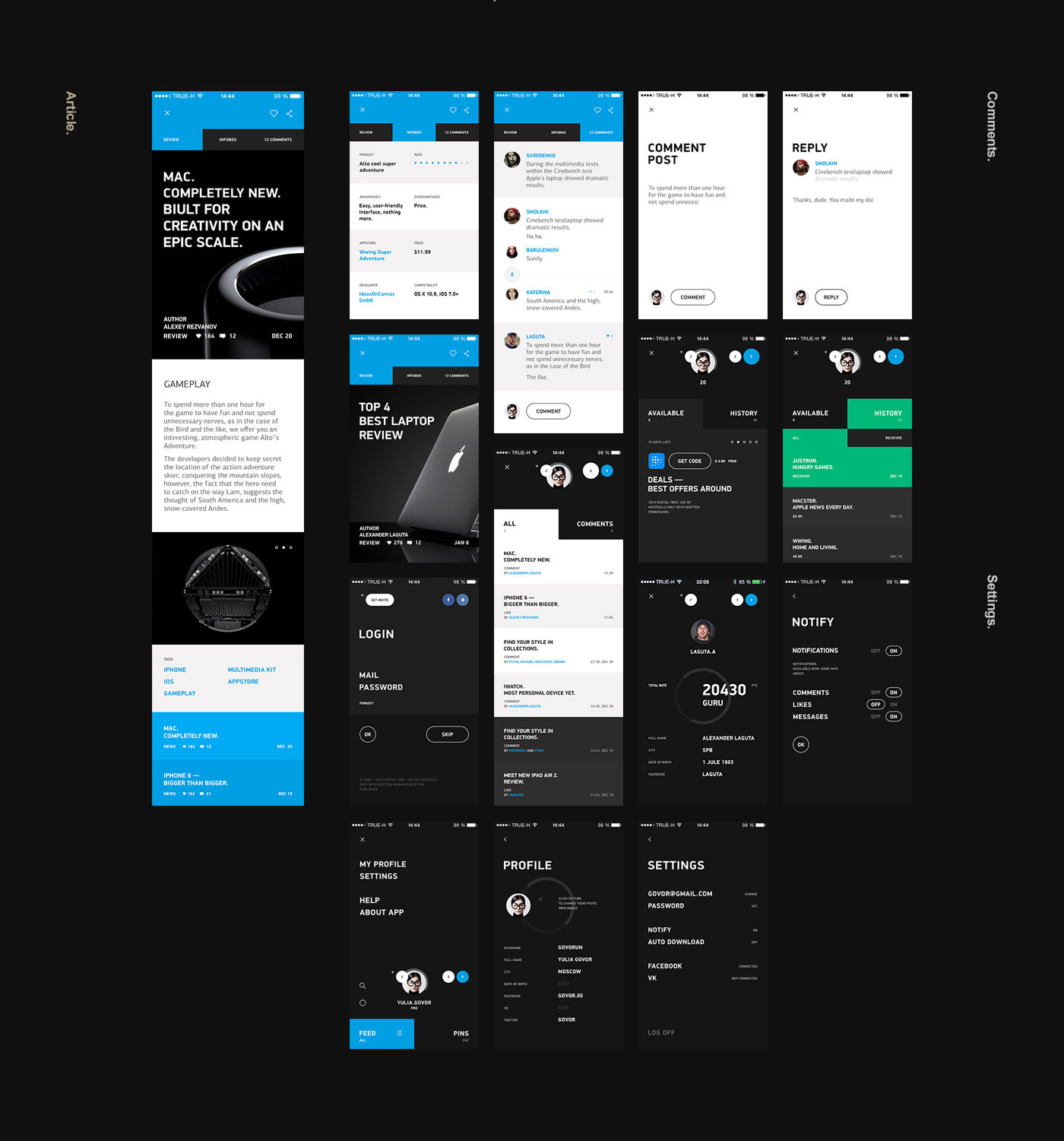 Macster App – UI/UX Design by m—2—h