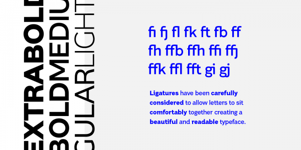 Ligatures have been carefully considered.