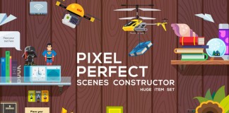 This Pixel Perfect Scenes Constructor includes a huge item set.
