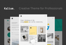 Kalium, a creative WordPress theme for professionals.