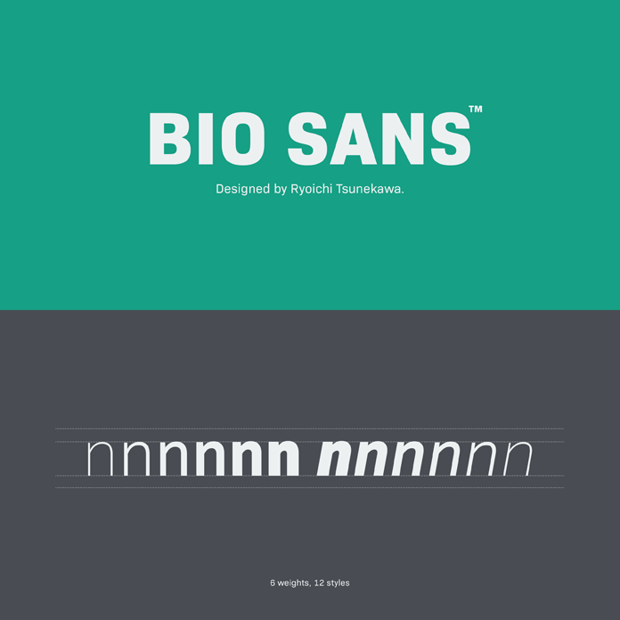 Bio Sans is a clean sans-serif font family for text. The typeface has been designed by Ryoichi Tsunekawa of foundry Flat-it.