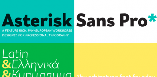 Asterisk Sans Pro font family by Dave Rowland of Schizotype.
