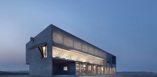 The Seashore Library - modern andminimalist concrete-clad architecture designed by Vector Architects.