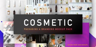 Cosmetic packaging mockups.