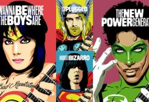 Guitar legends illustrated as comic book heroes by Butcher Billy.