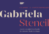 Gabriela Stencil font family from Latinotype
