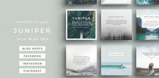 Juniper – social media pack templates.