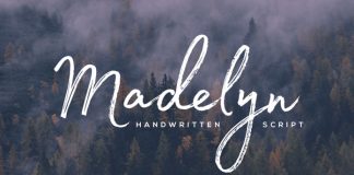 Madelyn typeface from Fontfabric.