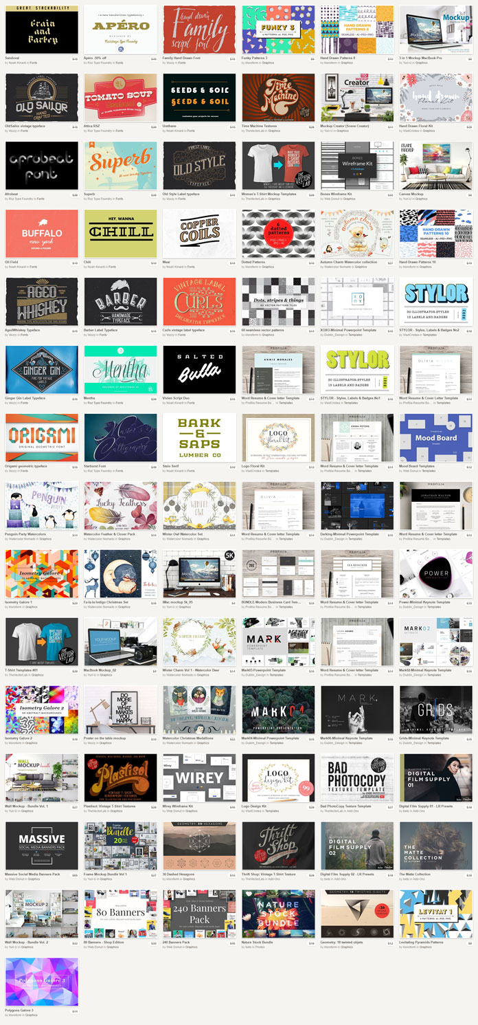 November Big Bundle – 88 fantastic design products from Creative Market.