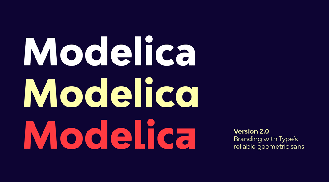 Bw Modelica font family from Branding with Type.