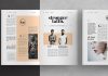 Adobe InDesign magazine template.
