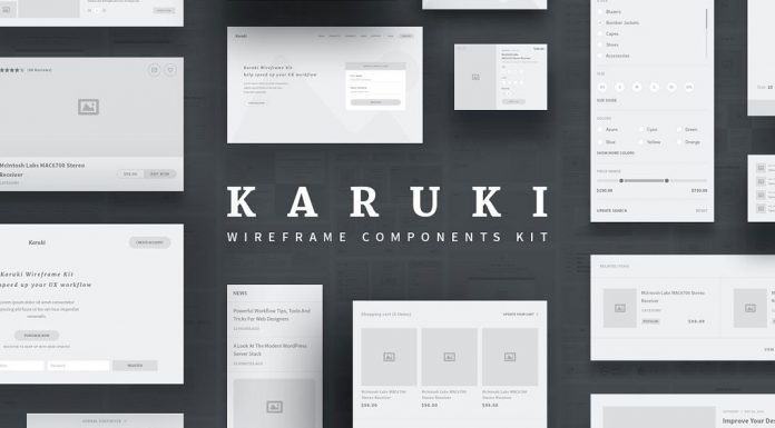 Karuki Wireframe Kit - User Interface Web Elements