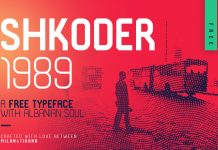 Shkoder 1989 - Free Typeface