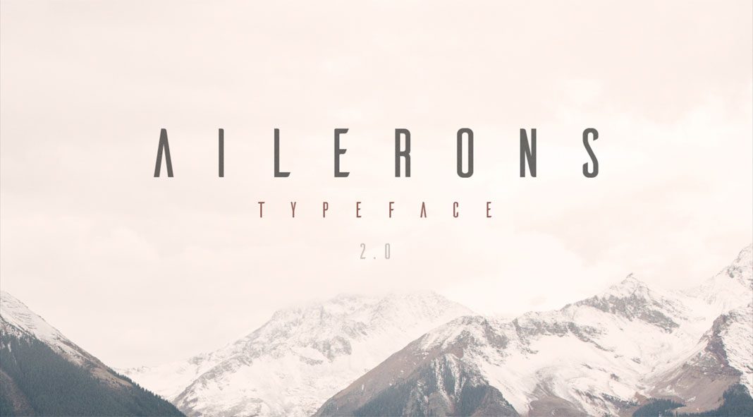 Free font Ailerons typeface by Adilson Gonzales de Oliveira Junior.