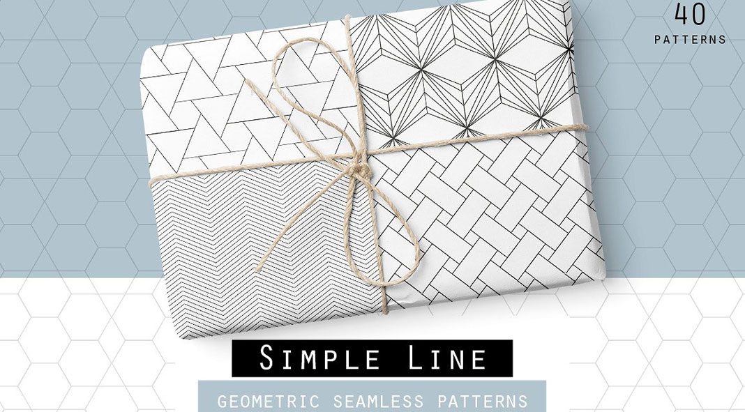 Simple line - geometric seamless patterns.