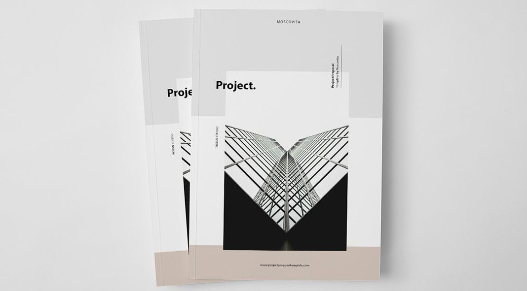 Project proposal brochure template from Moscovita.