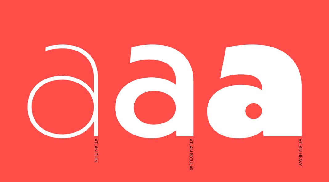 Atlan font family from Latinotype.