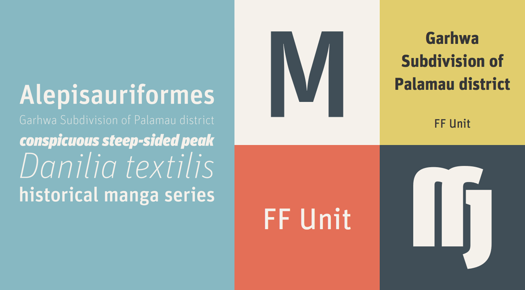 FF Unit Pro Font Family from FontFont
