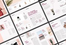 Style report magazine template for Adobe Photoshop.