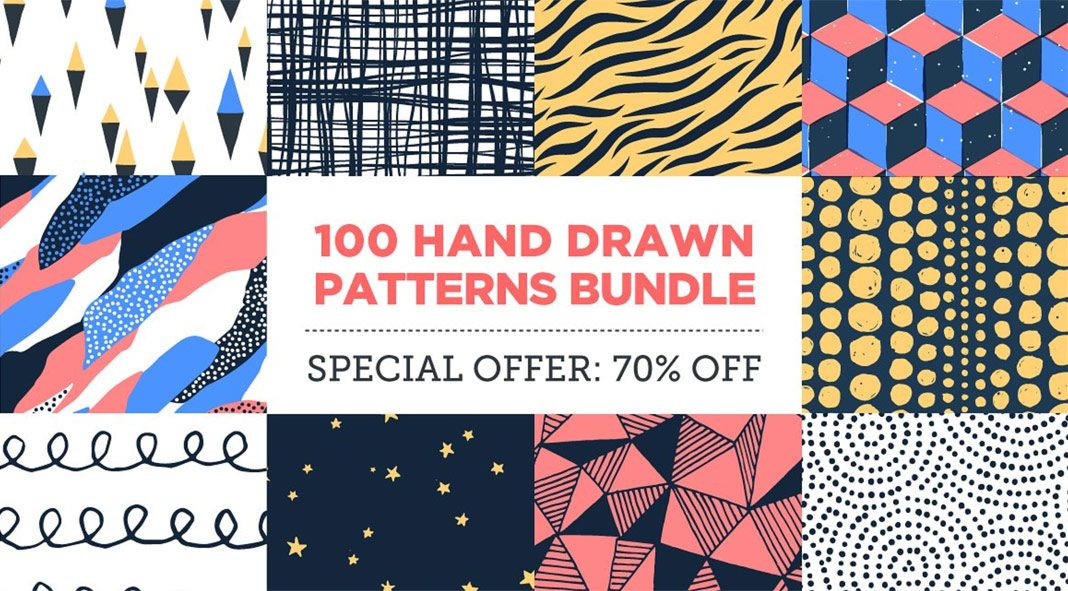 100 Seamless Hand Drawn Patterns