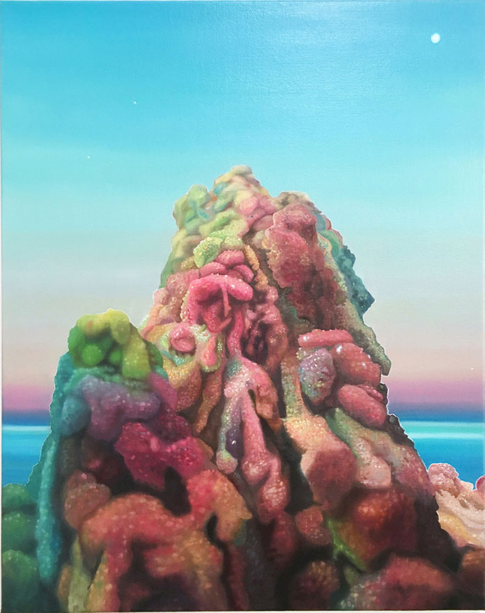 Amelia Carley, Ooze Landscape - oil on canvas, 16 x 12, 2016