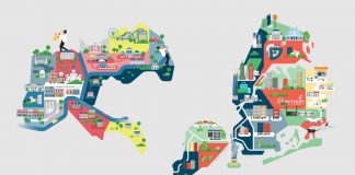 Cities of America - map illustrations by Jing Zhang.