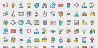 Thin Line Icons for Business and Marketing